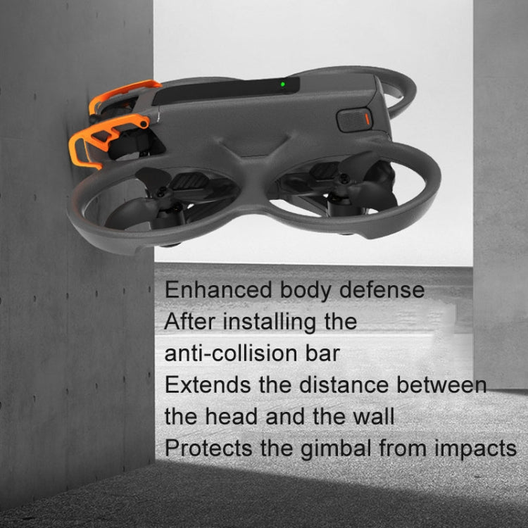 Para DJI Avata 2 RCSTQ aleación de aluminio máquina voladora lente barra de protección contra colisiones, Protection Bar (Red), Protection Bar (Orange)