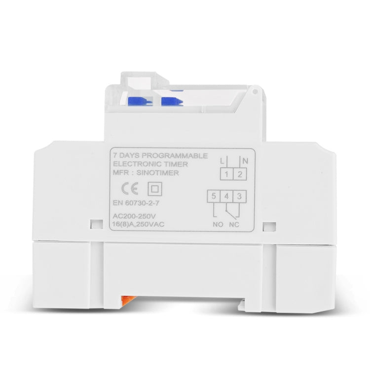 16A Montaje en carril Din Temporizador digital Interruptor Microordenador Control de relé de tiempo programable semanal, SINOTIMER TM919A-110V, SINOTIMER TM919A-2 220V, SINOTIMER TM919A-3 24V, SINOTIMER TM919A-4 12V, T SINOTIMER TM919A-5V              ...