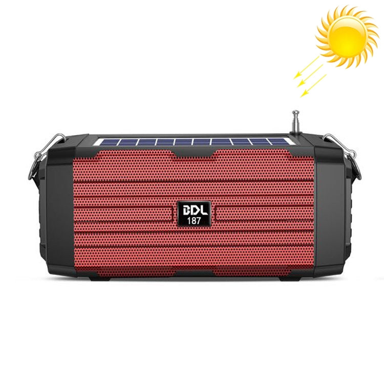 BDL-187 Altavoz inalámbrico con luz LED y Bluetooth, portátil, para exteriores, para acampar, radio FM