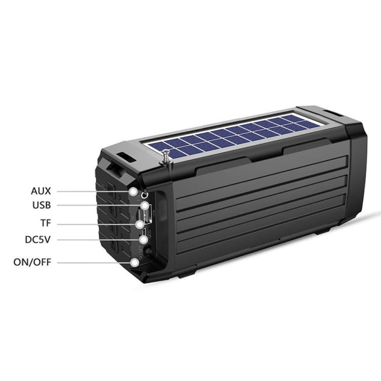 BDL-187 Altavoz inalámbrico con luz LED y Bluetooth, portátil, para exteriores, para acampar, radio FM