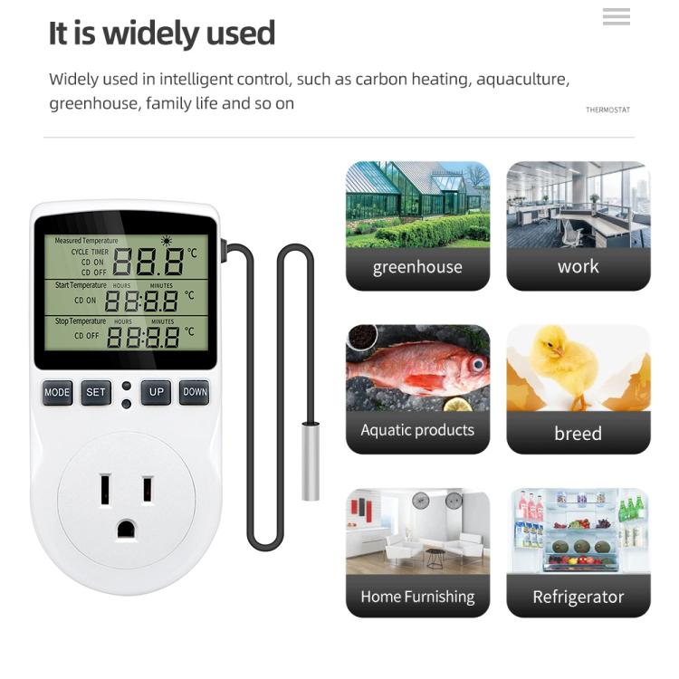 Termostato Digital inteligente cuenta regresiva interruptor de Control de temperatura controlador de temperatura de sincronización, US Plug