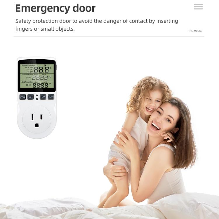 Termostato Digital inteligente cuenta regresiva interruptor de Control de temperatura controlador de temperatura de sincronización, US Plug