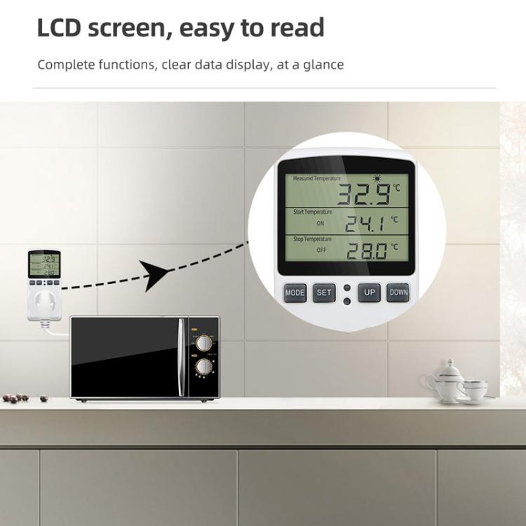 Termostato Digital inteligente cuenta regresiva interruptor de Control de temperatura controlador de temperatura de sincronización, US Plug