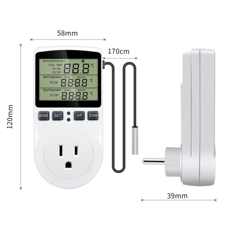 Termostato Digital inteligente cuenta regresiva interruptor de Control de temperatura controlador de temperatura de sincronización, US Plug