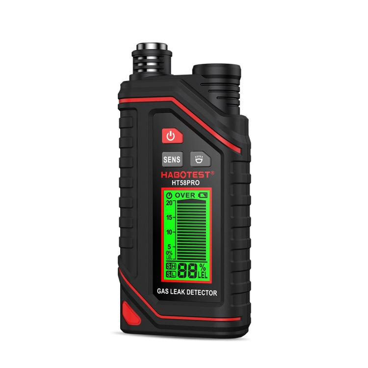 Detector de gas portátil recargable HABOTEST, HT629