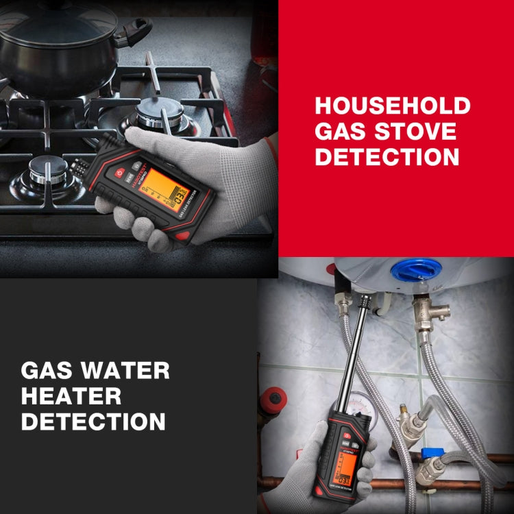 Detector de gas portátil recargable HABOTEST, HT629
