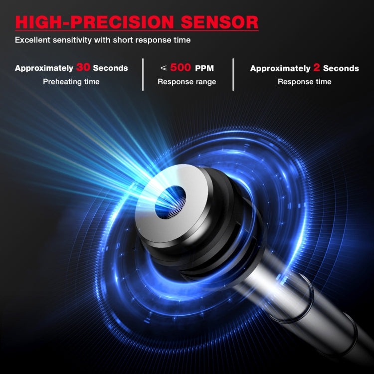 Detector de gas portátil recargable HABOTEST, HT629