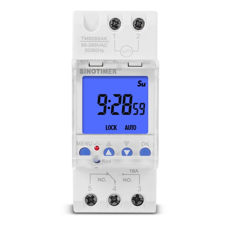 SINOTIMER TM928SAKL 85-265V 16A 1 segundo a 168 horas interruptor de tiempo electrónico programable, 16A