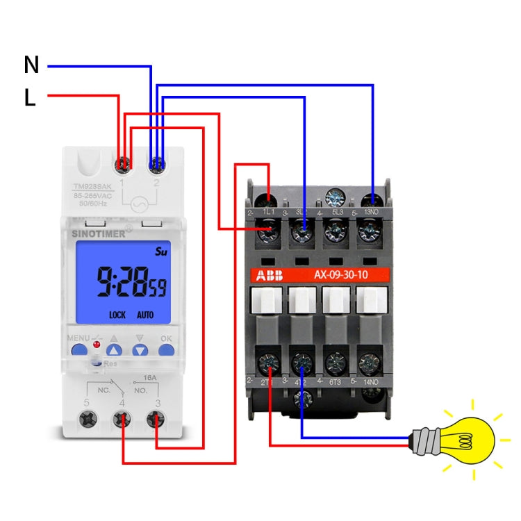 SINOTIMER TM928SAKL 85-265V 16A 1 segundo a 168 horas interruptor de tiempo electrónico programable, 16A