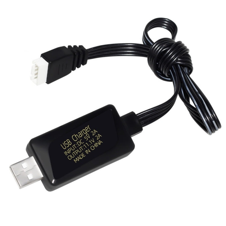 Cargador USB de batería de litio de 11.1V 2A 3S con luz, 4 Pin Plug