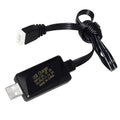 Cargador USB de batería de litio de 11.1V 2A 3S con luz, 4 Pin Plug