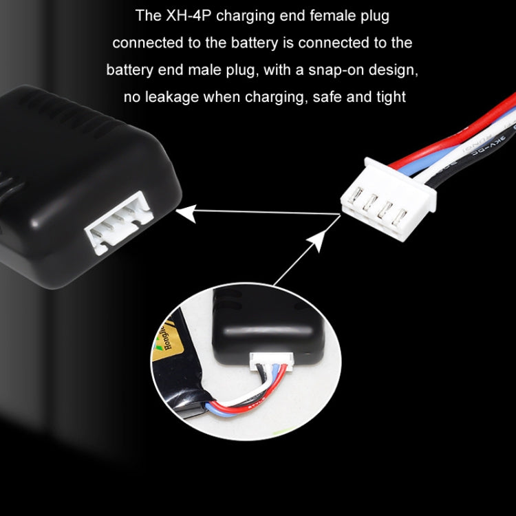 cargador USB de la batería de litio de la protección de salida de 11.1V 2A 3S con la luz, XH/4P Plug