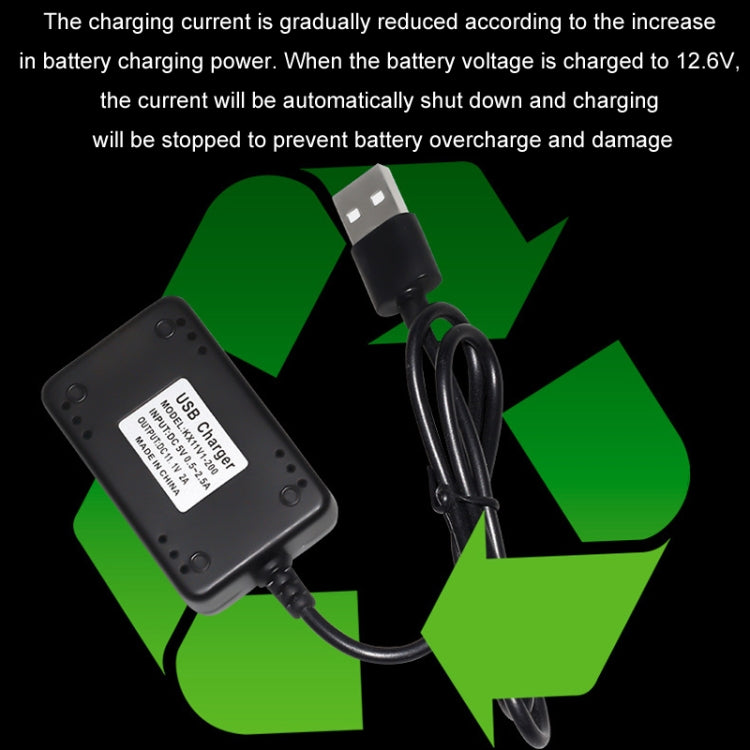 cargador USB de la batería de litio de la protección de salida de 11.1V 2A 3S con la luz, XH/4P Plug