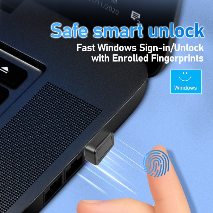 Clave de seguridad del lector de huellas dactilares de Windows Hello para Windows 10/11, TRU5 Black, TRU5 Silver