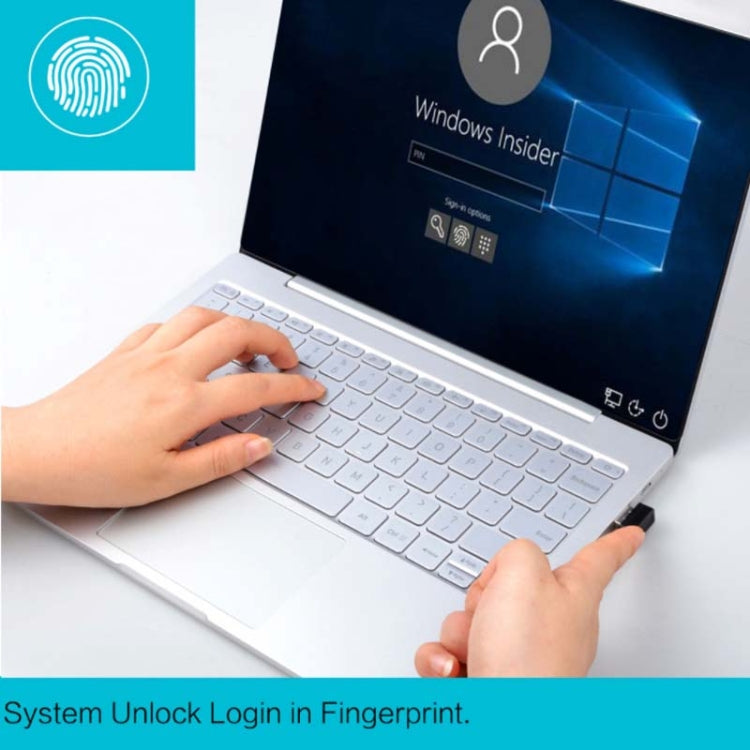 Clave de seguridad del lector de huellas dactilares de Windows Hello para Windows 10/11, TRU5 Black, TRU5 Silver