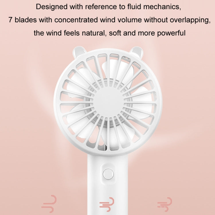 Mini ventilador de mano USB recargable portátil soporte para teléfono de escritorio