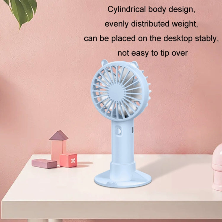 Mini ventilador de mano USB recargable portátil soporte para teléfono de escritorio
