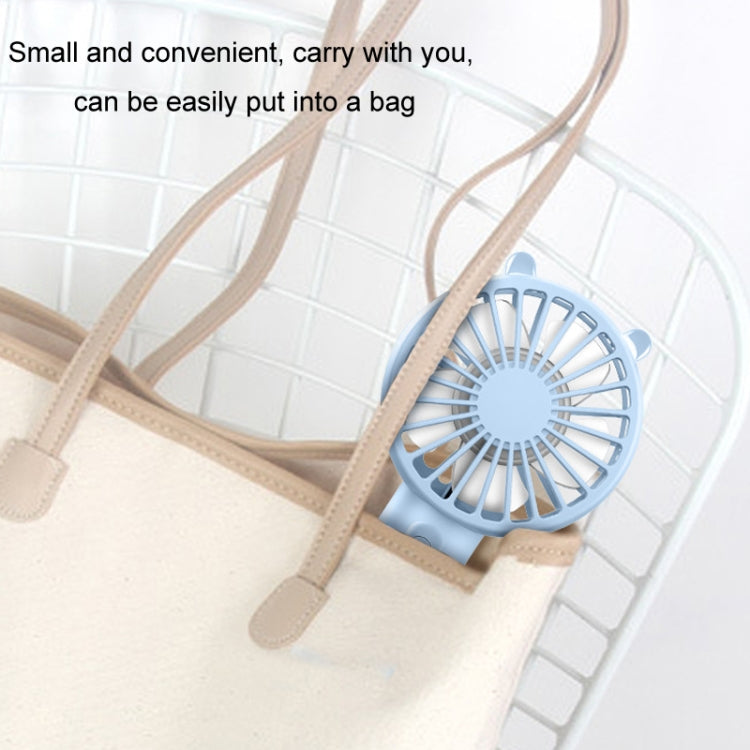 Mini ventilador de mano USB recargable portátil soporte para teléfono de escritorio