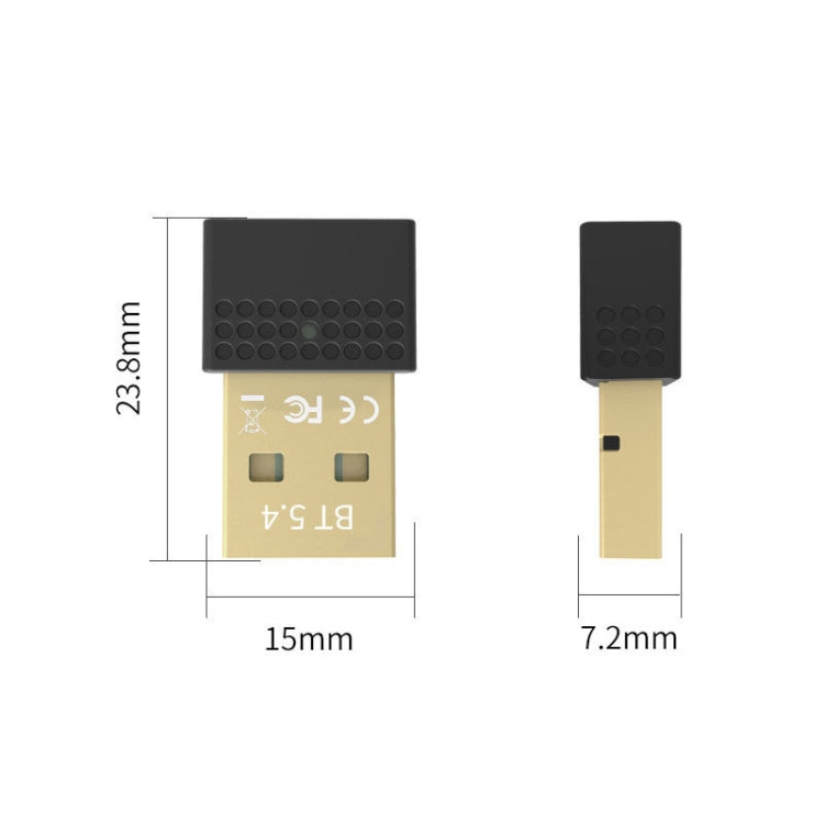Adaptador USB Bluetooth 5.4 Transmisor Receptor Adaptador de Audio Bluetooth para PC, Bluetooth 5.4