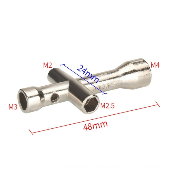 Llave de cruz para impresora 3D, mini dado, herramienta para tuercas y tornillos M2/M2.5/M3/M4, 2pcs
