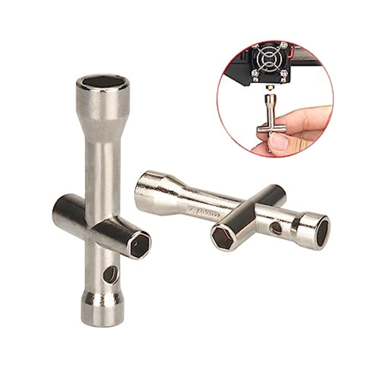 Llave de cruz para impresora 3D, mini dado, herramienta para tuercas y tornillos M2/M2.5/M3/M4, 2pcs
