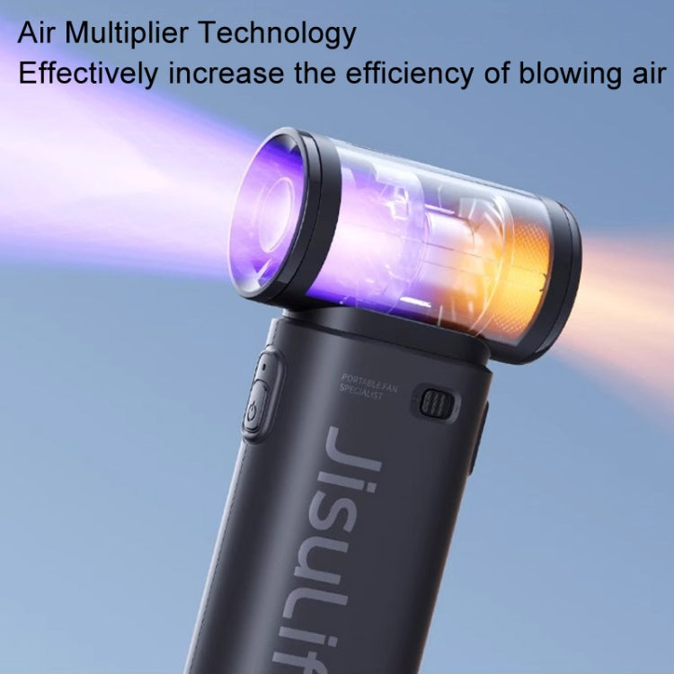 JisuLife - Mini ventilador portátil de mano de alta velocidad, recargable por USB, ventilador eléctrico de escritorio, 3600mAh, 5000mAh