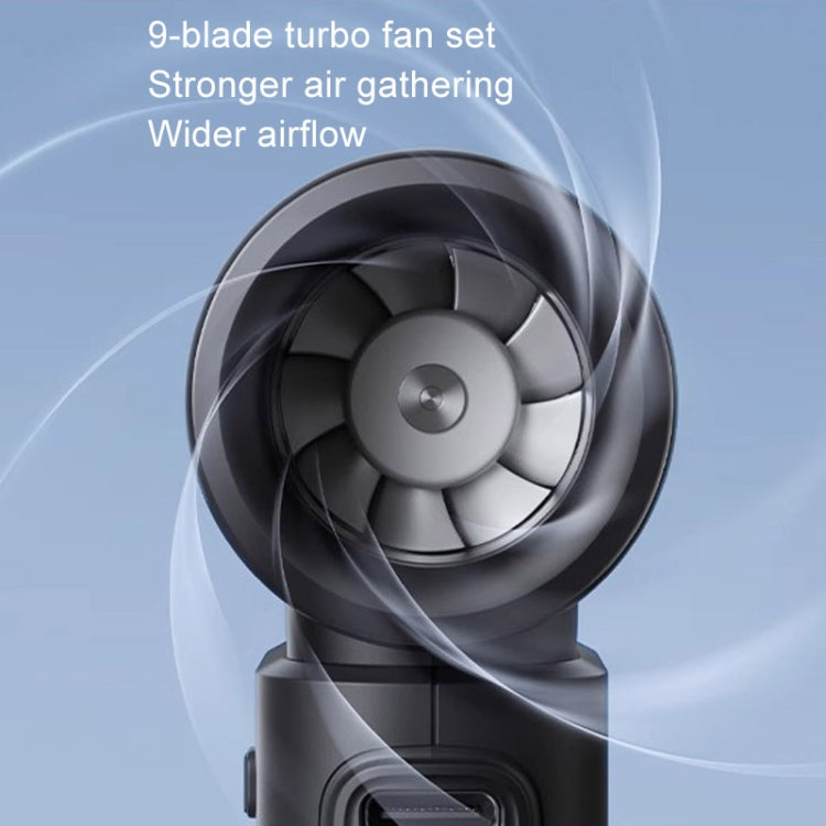 JisuLife - Mini ventilador portátil de mano de alta velocidad, recargable por USB, ventilador eléctrico de escritorio, 3600mAh, 5000mAh
