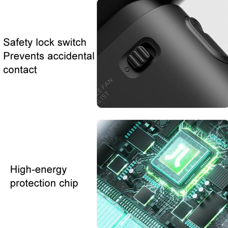 JisuLife - Mini ventilador portátil de mano de alta velocidad, recargable por USB, ventilador eléctrico de escritorio, 3600mAh, 5000mAh