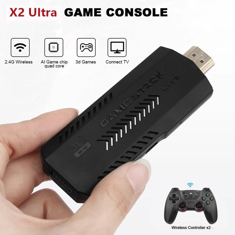 Consola de videojuegos X2 Ultra con mando inalámbrico doble de 2,4 G, 64GB, 128GB, 256GB