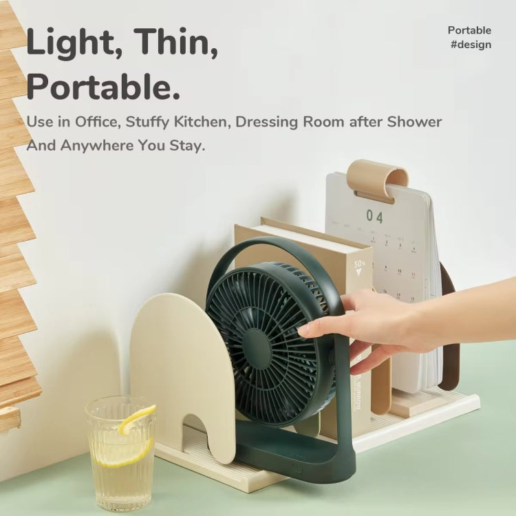 Ventilador portátil silencioso de escritorio mini recargable inalámbrico JisuLife FA19 de 4000 mAh