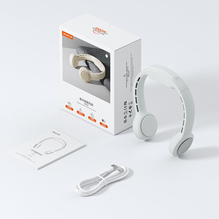 Ventilador de cuello colgante mini JisuLife FA31 recargable por USB, sin aspas, para exteriores, con alta potencia eólica