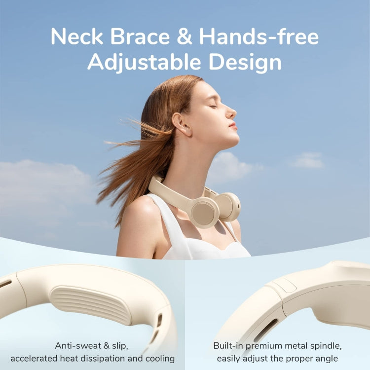 Ventilador de cuello colgante mini JisuLife FA31 recargable por USB, sin aspas, para exteriores, con alta potencia eólica