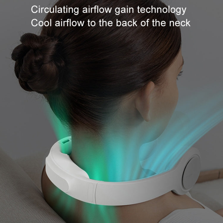 Ventilador de cuello colgante mini JisuLife FA31 recargable por USB, sin aspas, para exteriores, con alta potencia eólica