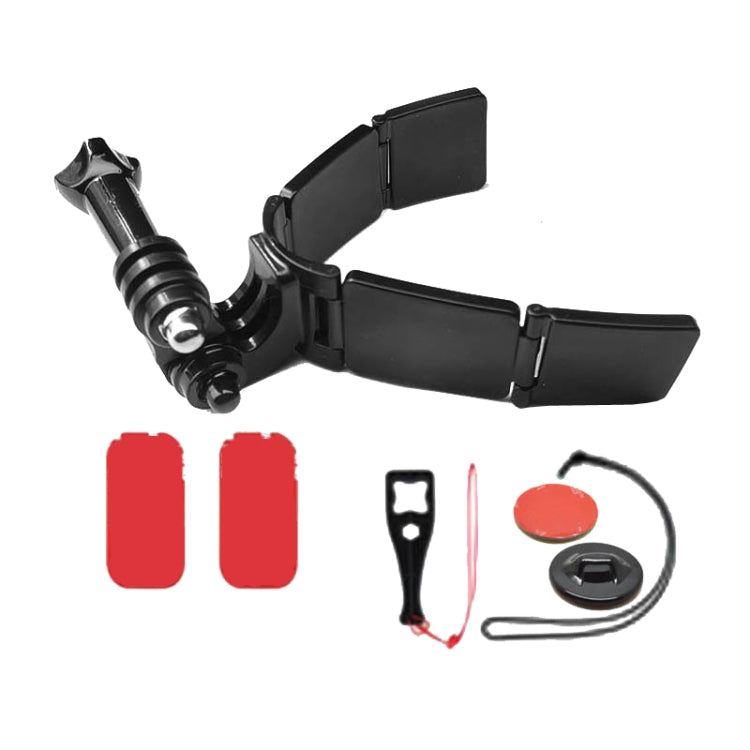 Soporte de montaje para cámara deportiva con bisagra integrada para casco de motocicleta TUYU, With 2 Stickers, With 4 Stickers