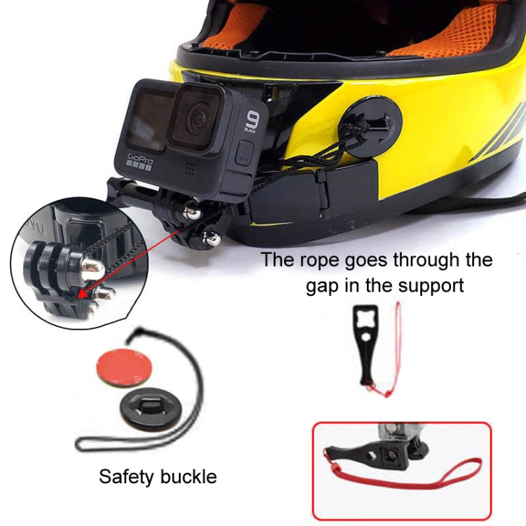 Soporte de montaje para cámara deportiva con bisagra integrada para casco de motocicleta TUYU, With 2 Stickers, With 4 Stickers
