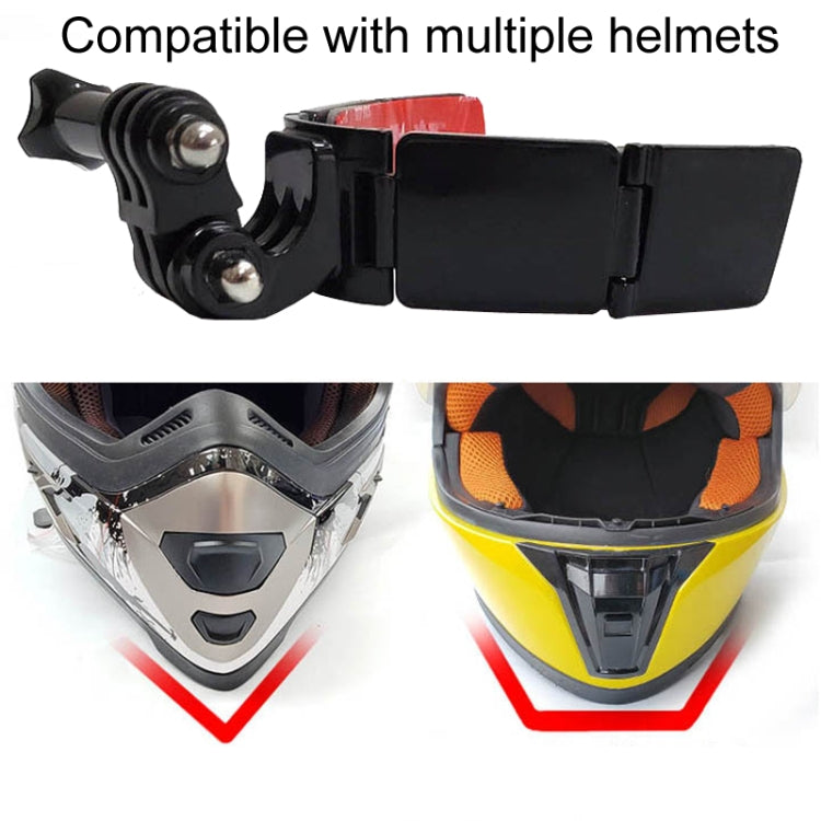 Soporte de montaje para cámara deportiva con bisagra integrada para casco de motocicleta TUYU, With 2 Stickers, With 4 Stickers