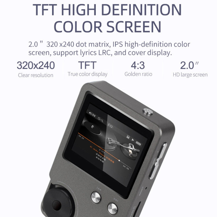 Reproductor de música HIFI sin pérdida DSD256 para deportes MP3, Without TF Card, With 64GB TF Card, With 128GB TF Card