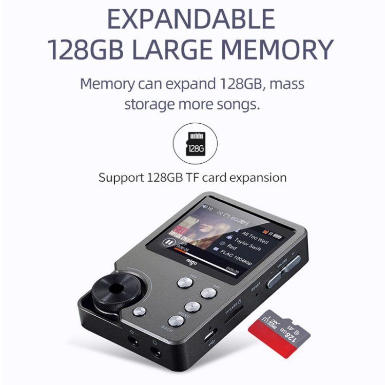 Reproductor de música HIFI sin pérdida DSD256 para deportes MP3, Without TF Card, With 64GB TF Card, With 128GB TF Card
