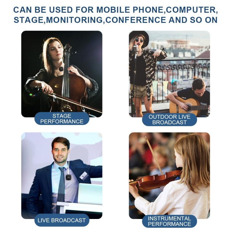 Sistema de monitorización intraauricular inalámbrico de 5,8 G compatible con monitorización con dos auriculares, One To One, One To Two, One To Four