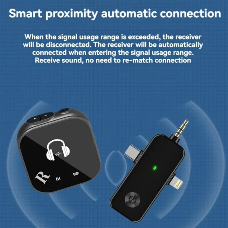 Sistema de monitorización intraauricular inalámbrico de 5,8 G compatible con monitorización con dos auriculares, One To One, One To Two, One To Four
