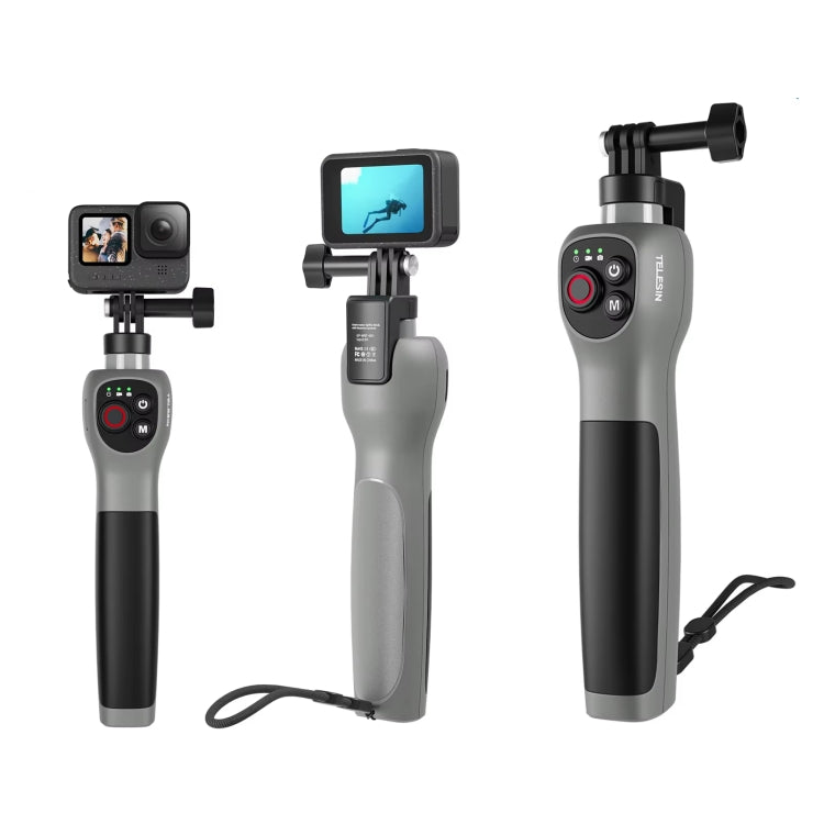 Palo selfie submarino TELESIN de 0,85 m con control remoto inalámbrico para GoPro HERO12 Black, HERO11 Black, HERO10 Black, HERO9 Black y HERO8 Black, Selfie Stick