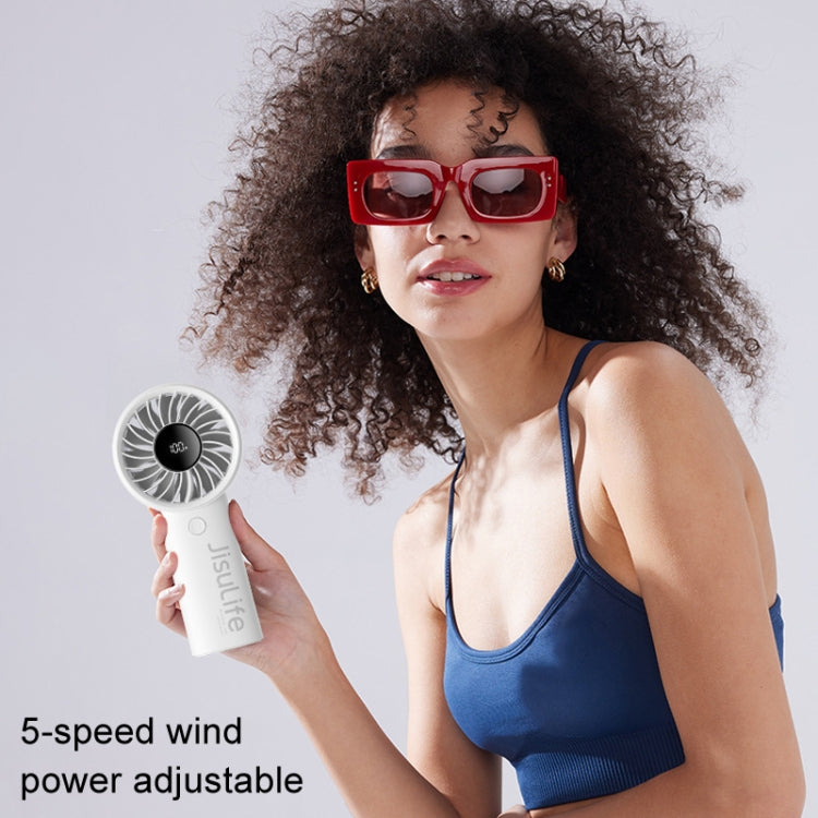 Ventilador portátil pequeño recargable JisuLife Life4, 3600mAh Gray, 3600mAh Black, 3600mAh Pink, 5000mAh Gray, 5000mAh Black, 5000mAh Pink