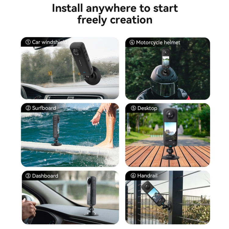 Soporte adhesivo flexible AMigisn para cámara de acción DJI / GoPro HERO / Insta360, 1/4 Inch, 3 Claws