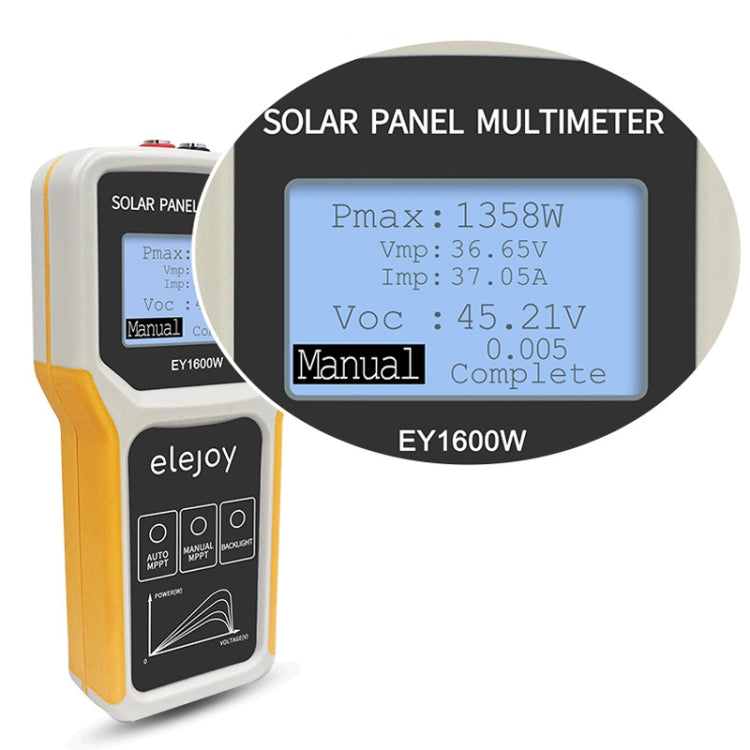 Multímetro para panel solar fotovoltaico MPPT de 1600 W de Elejoy, EY1600W