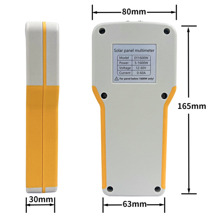 Multímetro para panel solar fotovoltaico MPPT de 1600 W de Elejoy, EY1600W