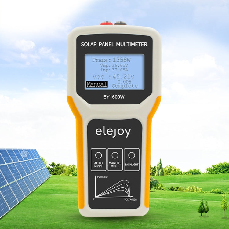 Multímetro para panel solar fotovoltaico MPPT de 1600 W de Elejoy, EY1600W