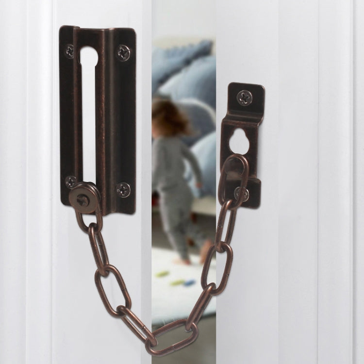 Cadena de seguridad para puerta, cerradura antirrobo para puerta de casa, pestillo para ventana, Square Black, Square Silver, Square Red Bronze, Round Gold, Round Bronze, Round Silver