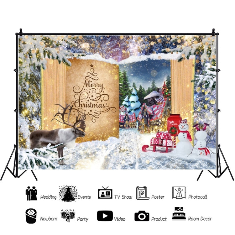 Cortina de fondo para fotografía con escena de nieve y corona navideña de 120 x 80 cm, 11421618, 11421670, 11421909, 11422035, 11422036, 11422037, 12805213, 12805214, 12805218