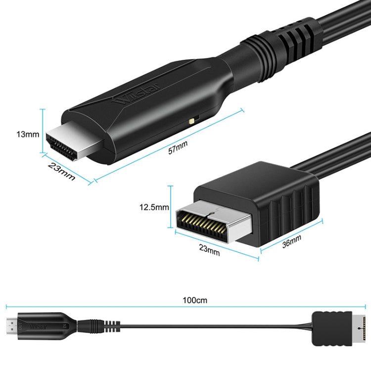 Cable adaptador convertidor de 1 m para Sony PS1 PS2 a HDMI, salida 720P/1080P, PS1 PS2 To HDMI