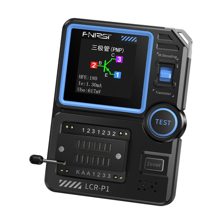 Probador de transistores FNIRSI LCR-P1 Herramienta multifuncional de inspección de componentes electrónicos, LCR-P1